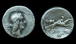 L. Calpurnius Piso Frugi, Denarius, Horseman Galloping reverse!